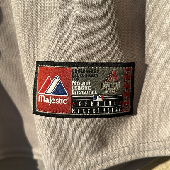 VINTAGE ARIZONA DIAMONDBACKS MAJESTIC MLB JERSEY ALTERNATE GREY MEDIUM - Picture 5 of 6